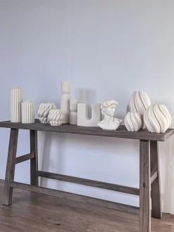 Candela di design fatta a mano Florence, alt. 9 cm