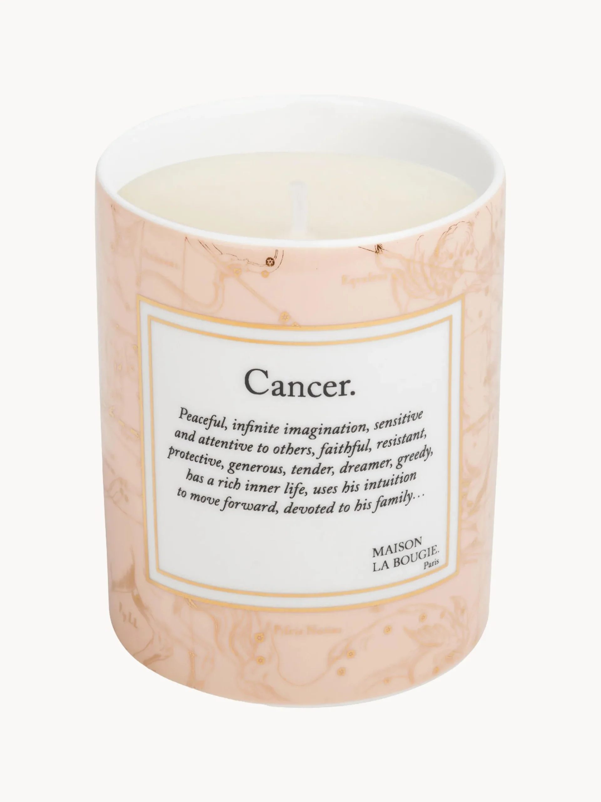 Candela profumata fatta a mano Cancer (bergamotto & vetiver)