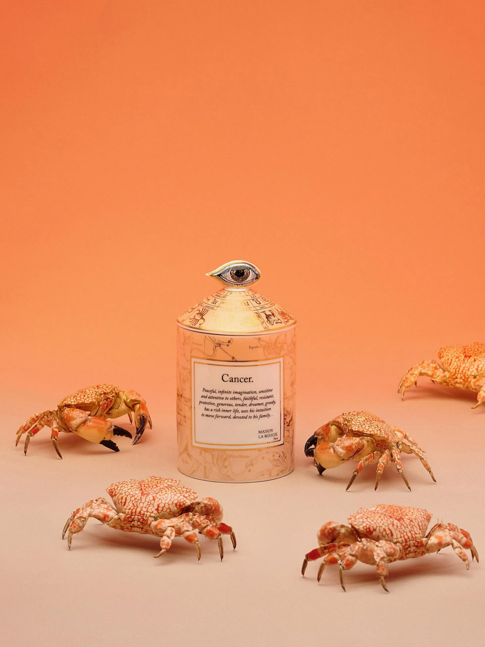 Candela profumata fatta a mano Cancer (bergamotto & vetiver)
