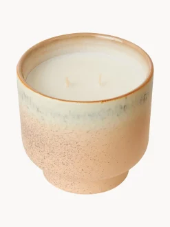 Candela profumata fatta a mano a due stoppini 70's (menta piperita e mughetto)