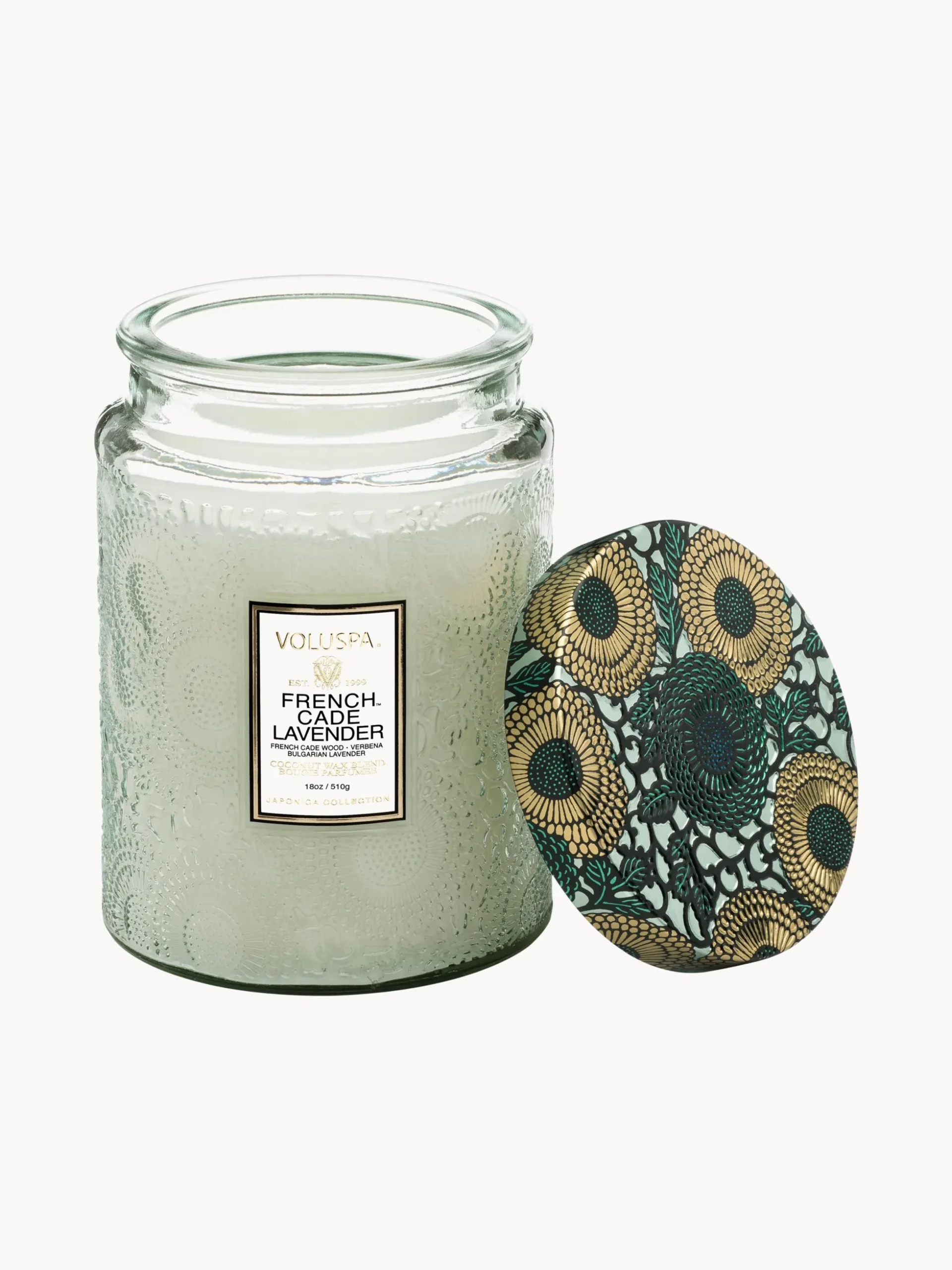Candela profumata fatta a mano Japonica Collection (legno di Cade, verbena e lavanda)