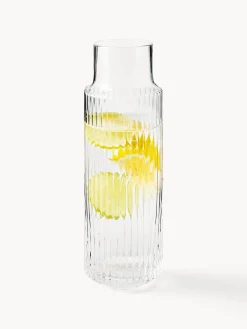 Caraffa e bicchieri in vetro soffiato Aleo, set da 5