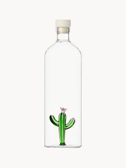 Caraffa in vetro borosilicato fatta a mano Cactus, 1.1 L
