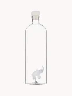 Caraffa in vetro borosilicato fatta a mano White Elephant, 1,1 L