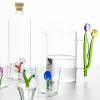 Caraffa in vetro borosilicato fatta a mano Botanica, 1,4 L