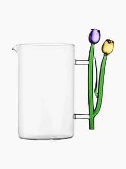 Caraffa in vetro borosilicato fatta a mano Botanica, 1,4 L