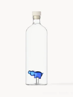 Caraffa in vetro borosilicato fatta a mano Hippo, 1,1 L