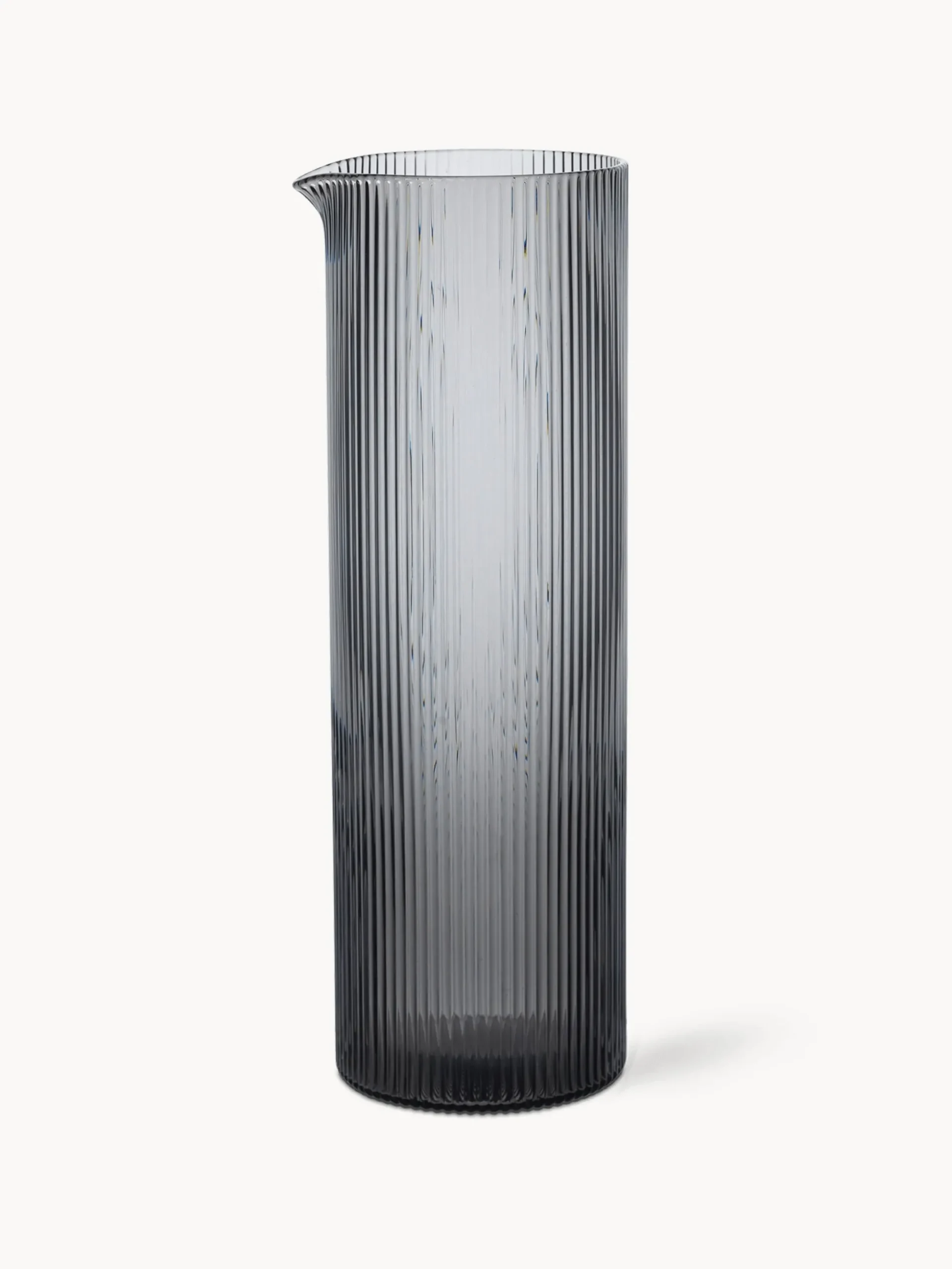 Caraffa in vetro soffiato millerighe Ripple, 1.1 L