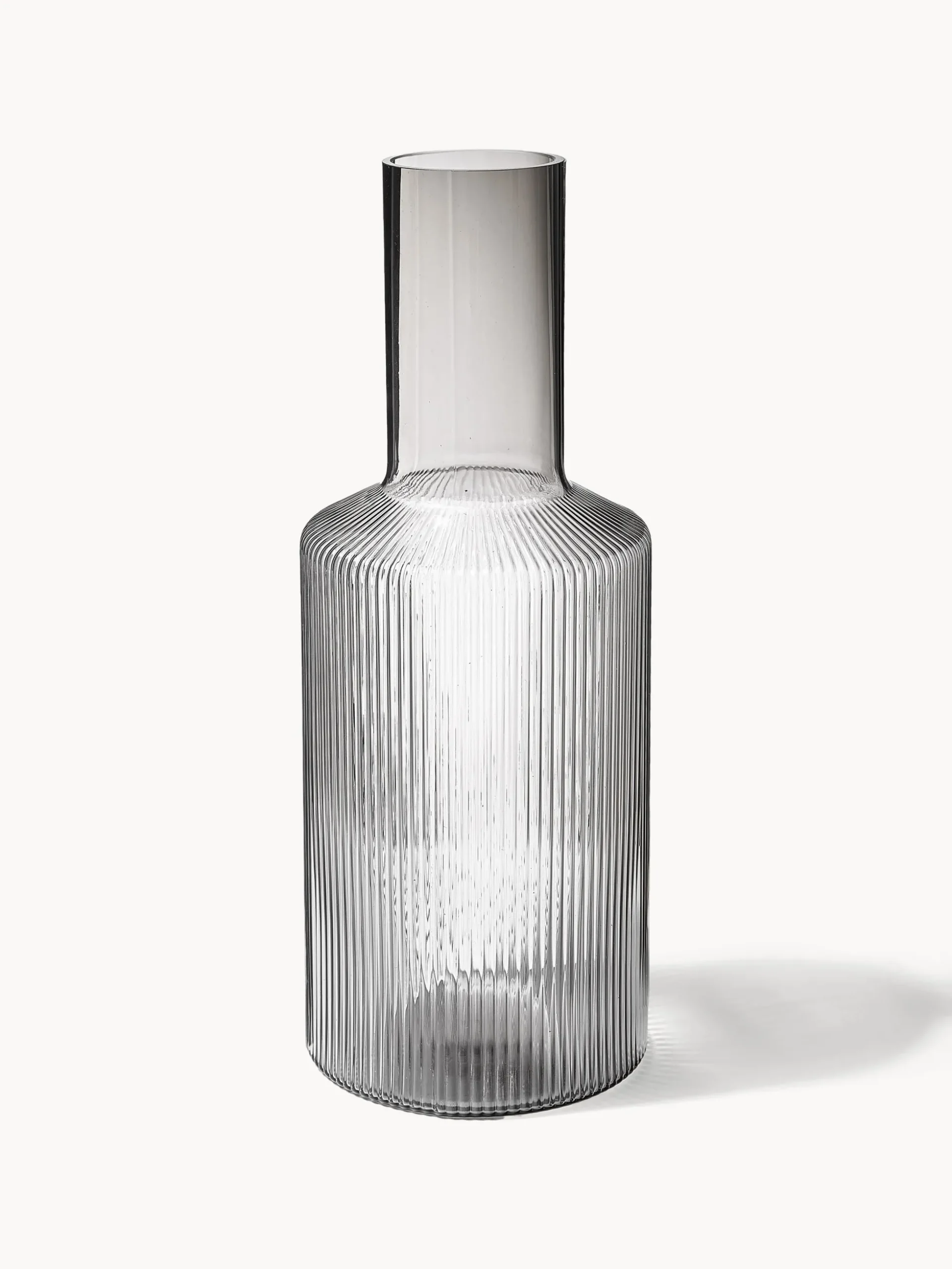 Caraffa in vetro soffiato millerighe Ripple, 1 L