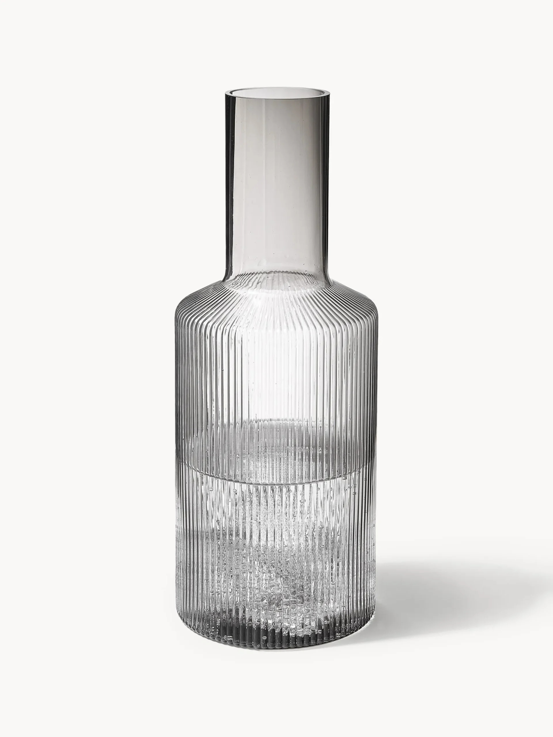 Caraffa in vetro soffiato millerighe Ripple, 1 L