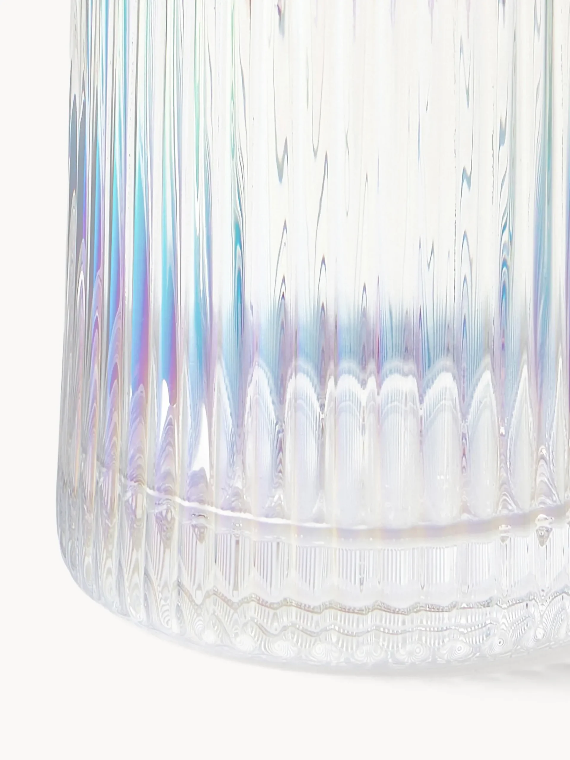 Caraffa con superficie millerighe iridescente Minna, 1,1 L