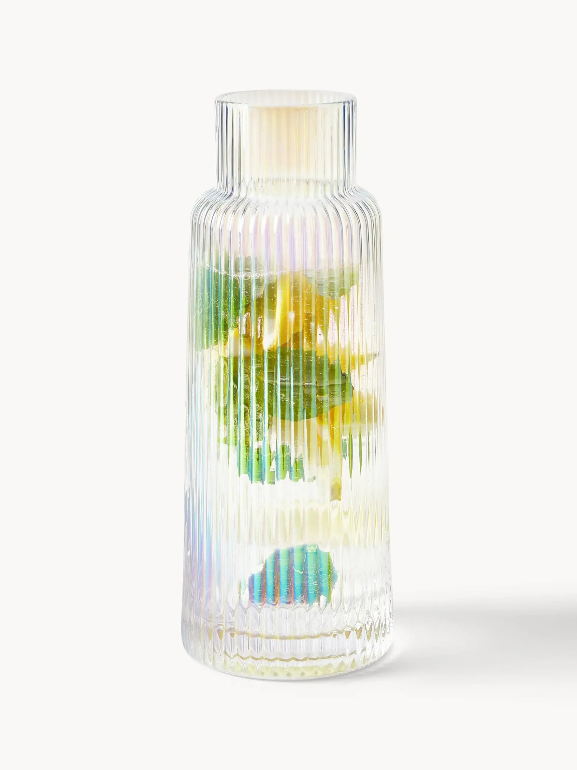 Caraffa con superficie millerighe iridescente Minna, 1,1 L