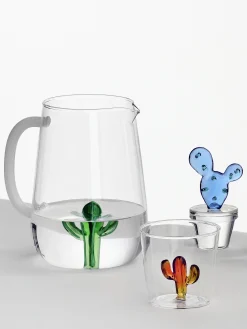 Caraffa in vetro borosilicato fatta a mano Cactus, 1.8 L