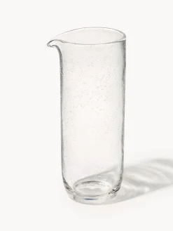 Caraffa in vetro soffiato con bolle d'aria Hippolyte, 840 ml