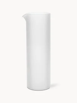 Caraffa in vetro soffiato millerighe Ripple, 1.1 L