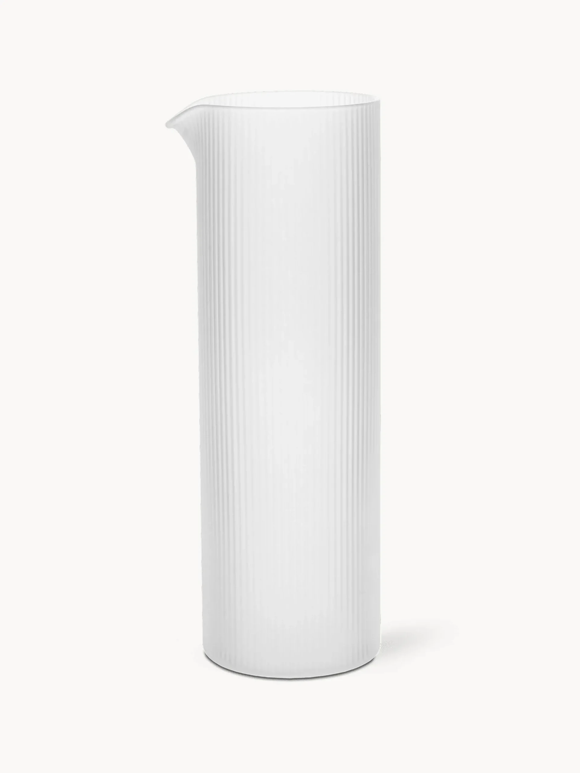 Caraffa in vetro soffiato millerighe Ripple, 1.1 L