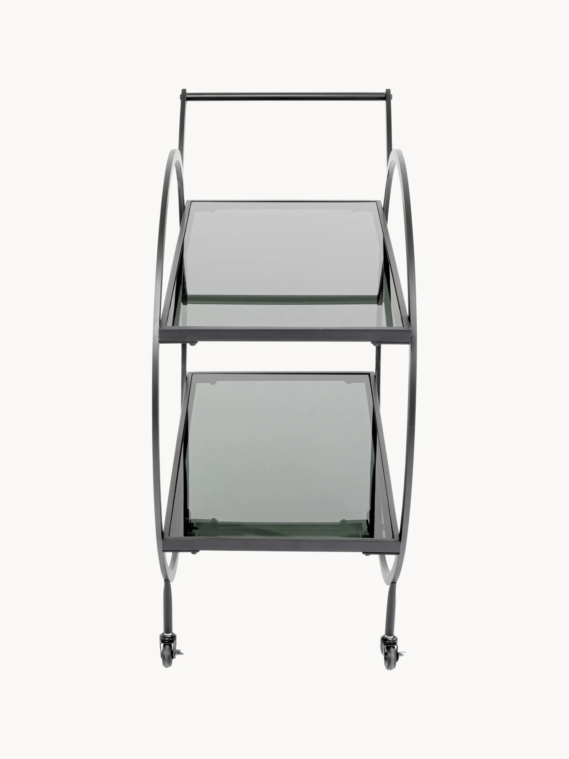 Carrello da portata con piani in vetro Loft