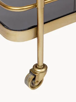 Carrello portavivande con piani in vetro Orabel
