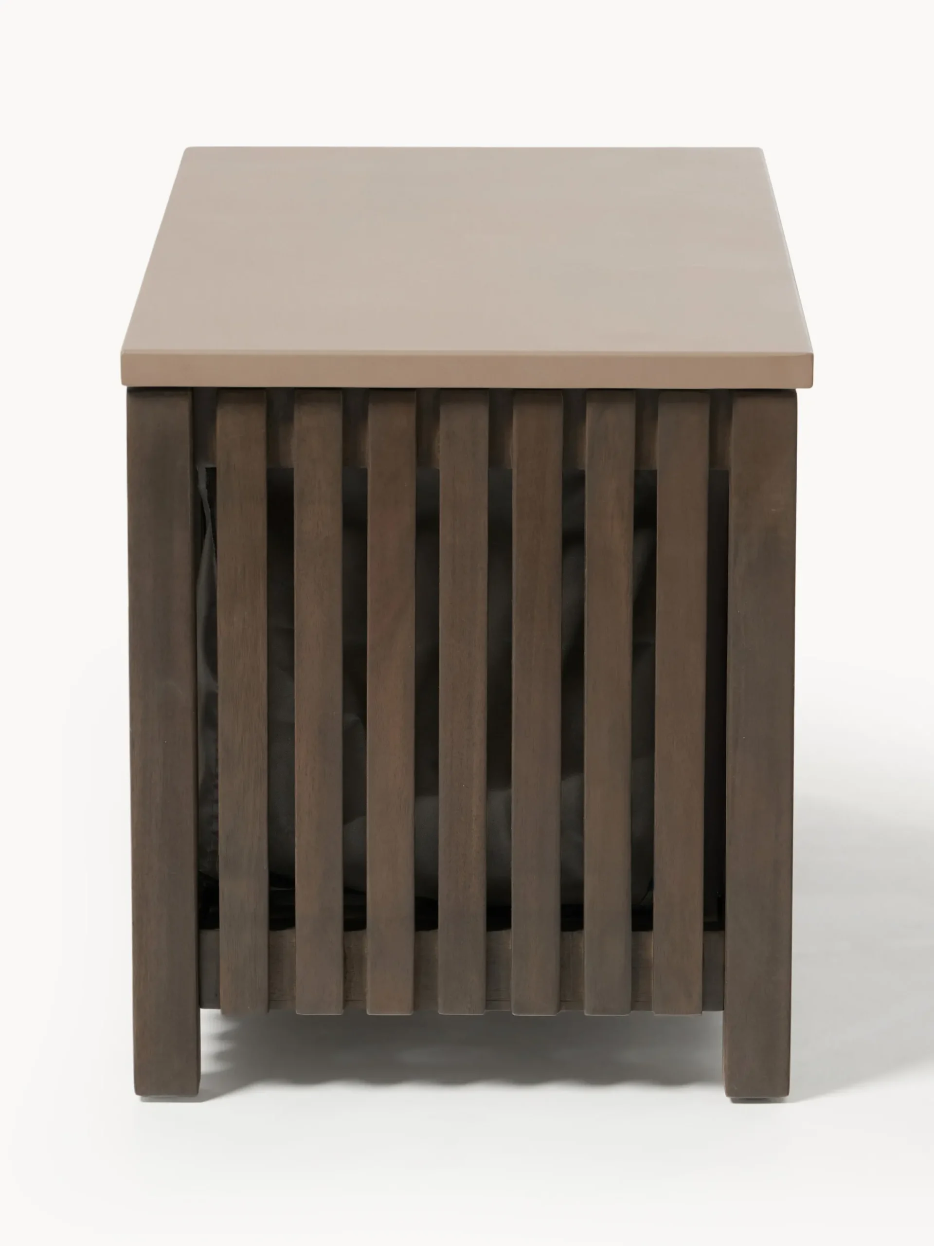 Cassapanca da giardino in legno di acacia con rivestimento Arkin, larg. 80 cm