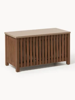 Cassapanca da giardino in legno di acacia con rivestimento Arkin, larg. 80 cm