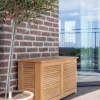 Cassapanca stretta in legno di teak fatta a mano Storage