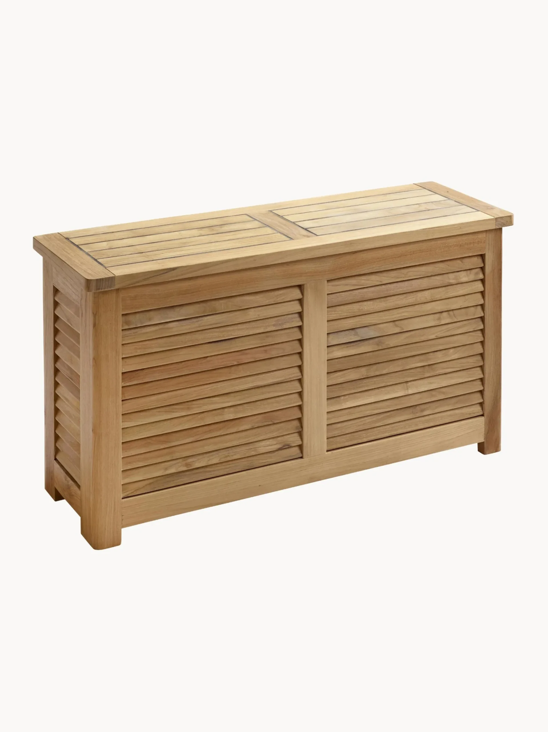 Cassapanca stretta in legno di teak fatta a mano Storage