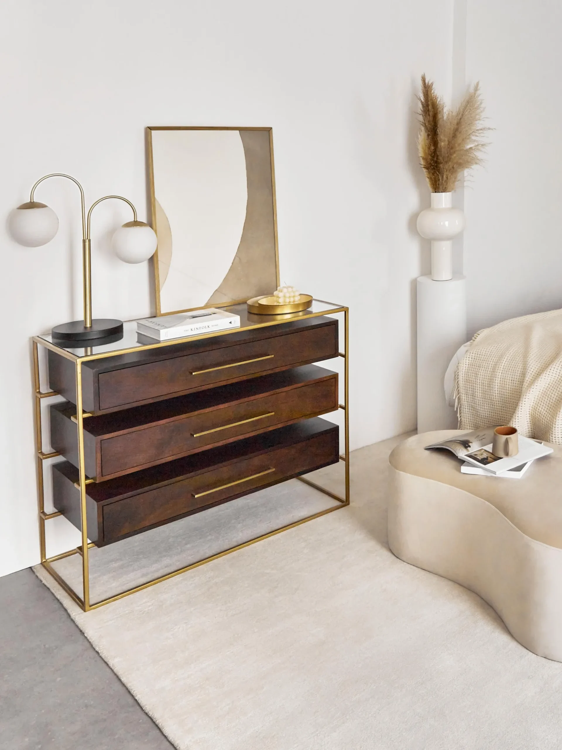 Cassettiera in legno di mango Lyle