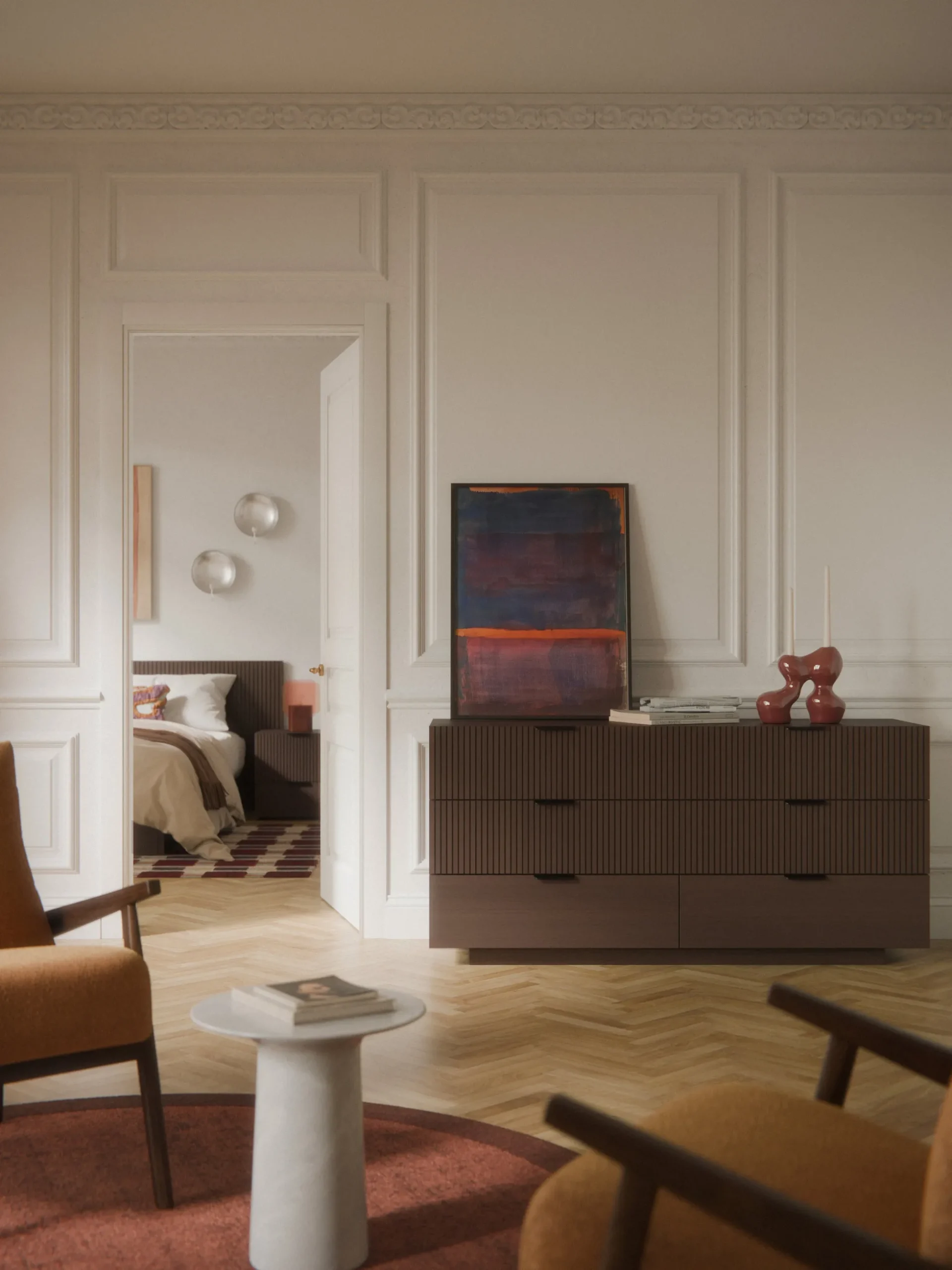 Cassettiera in legno Sato