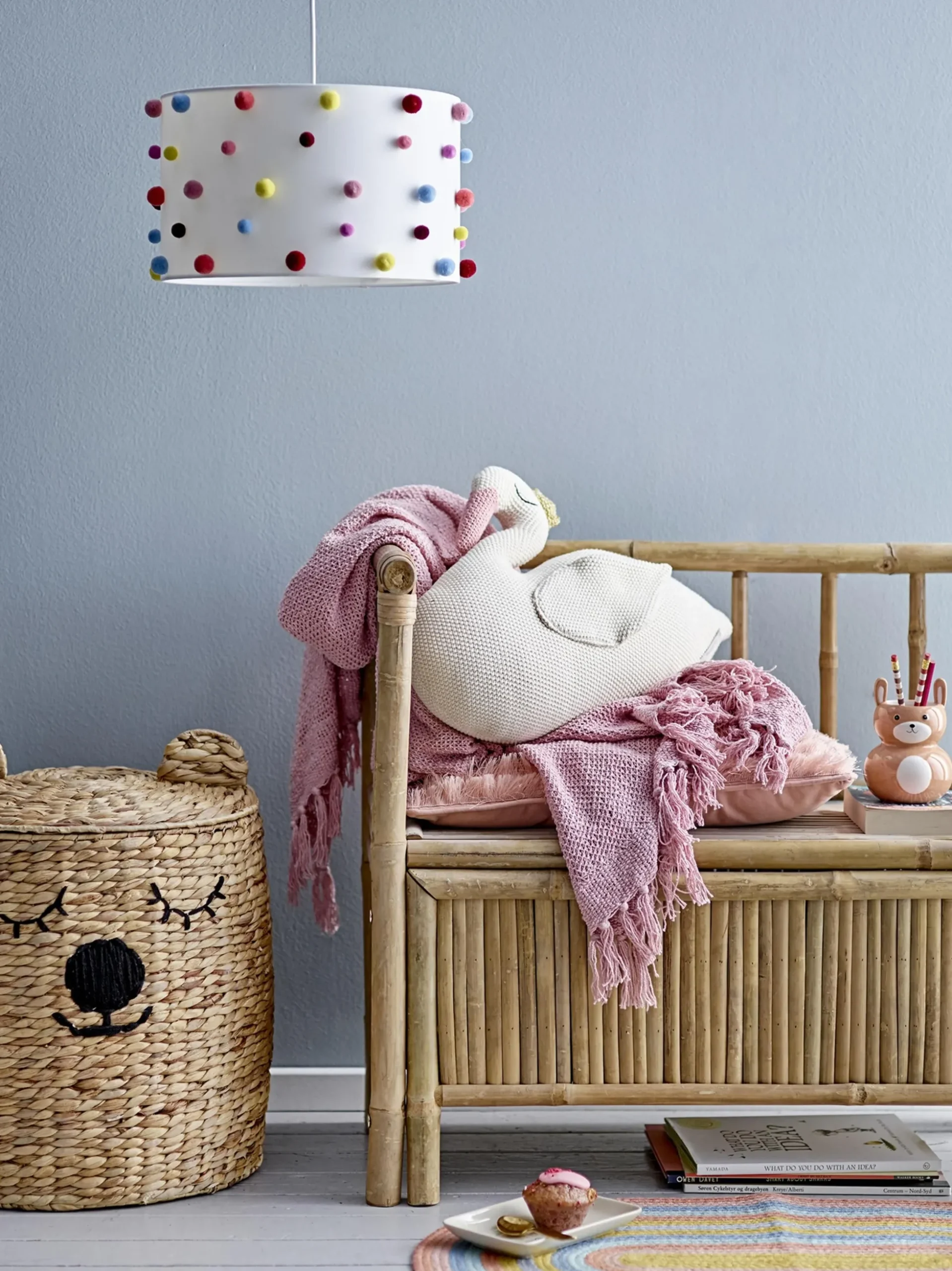 Cesta portaoggetti per bambini con coperchio Bear