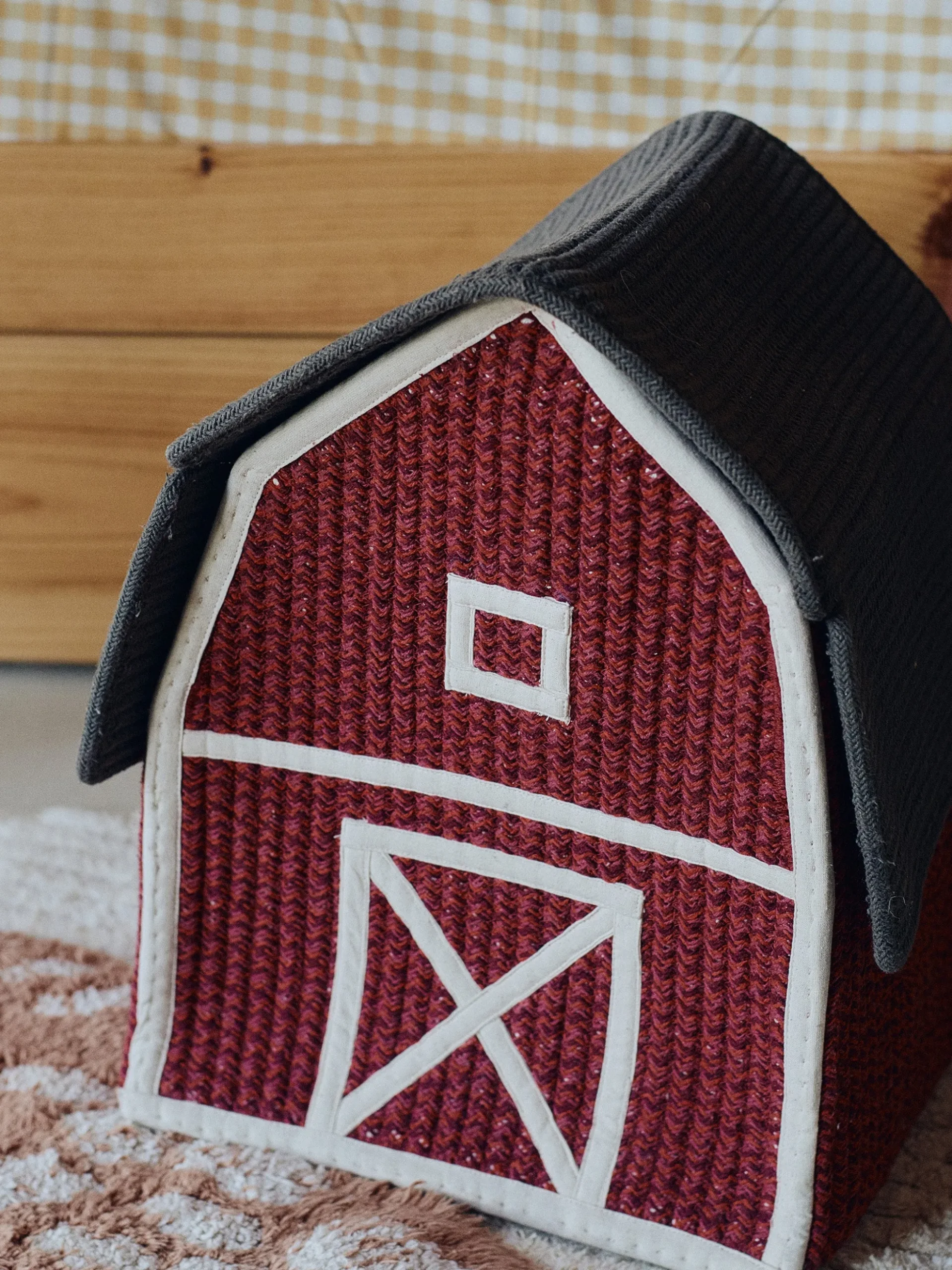 Cesto portaoggetti per bambini fatto a mano Farm House