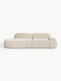 Chaise longue componibile 3 posti in teddy Wolke