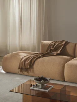 Chaise longue componibile in bouclé Sofia