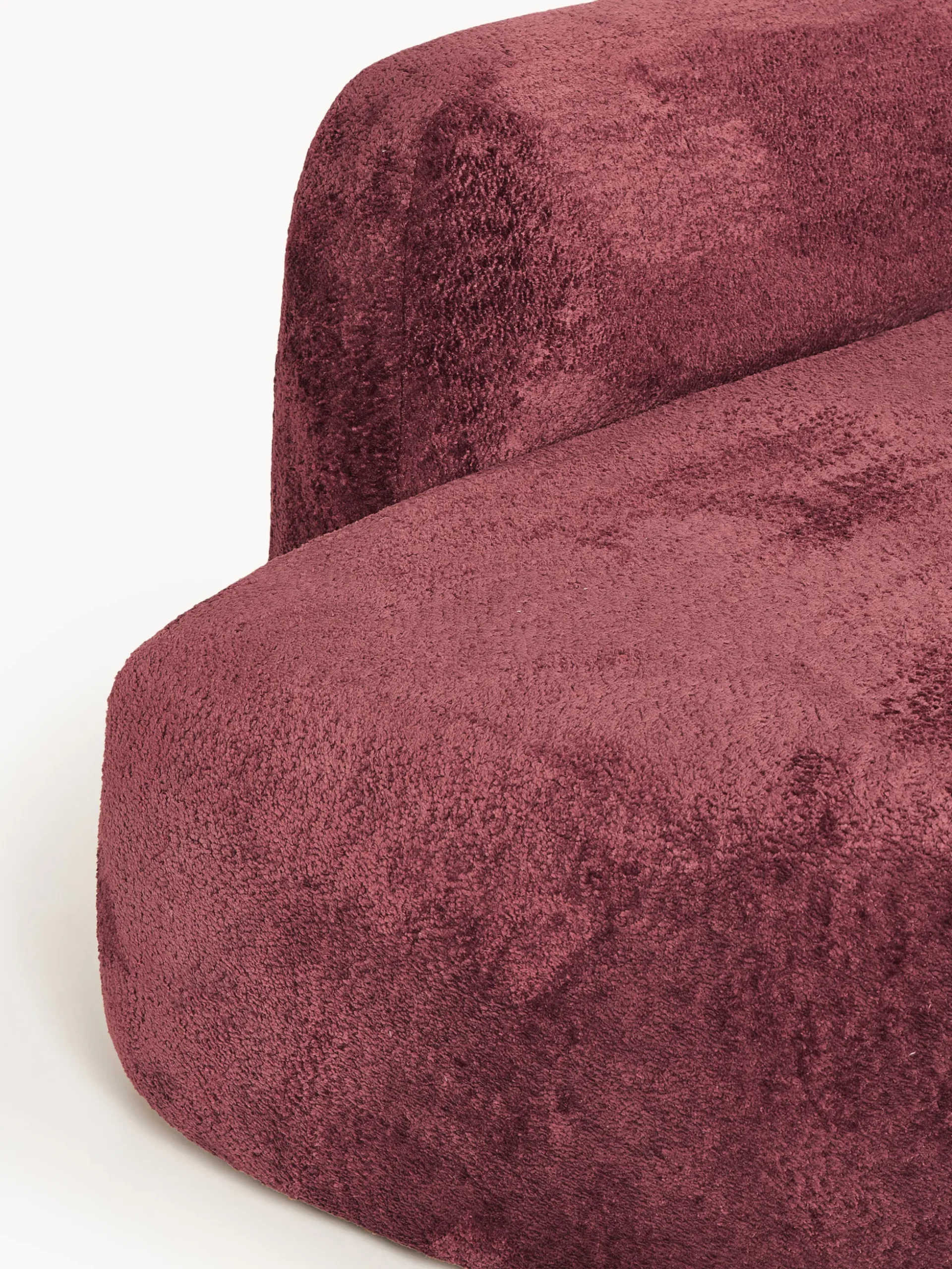 Chaise longue componibile 3 posti in teddy bouclé Wolke