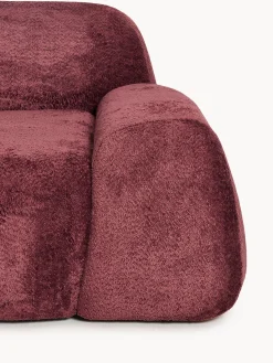Chaise longue componibile 3 posti in teddy bouclé Wolke