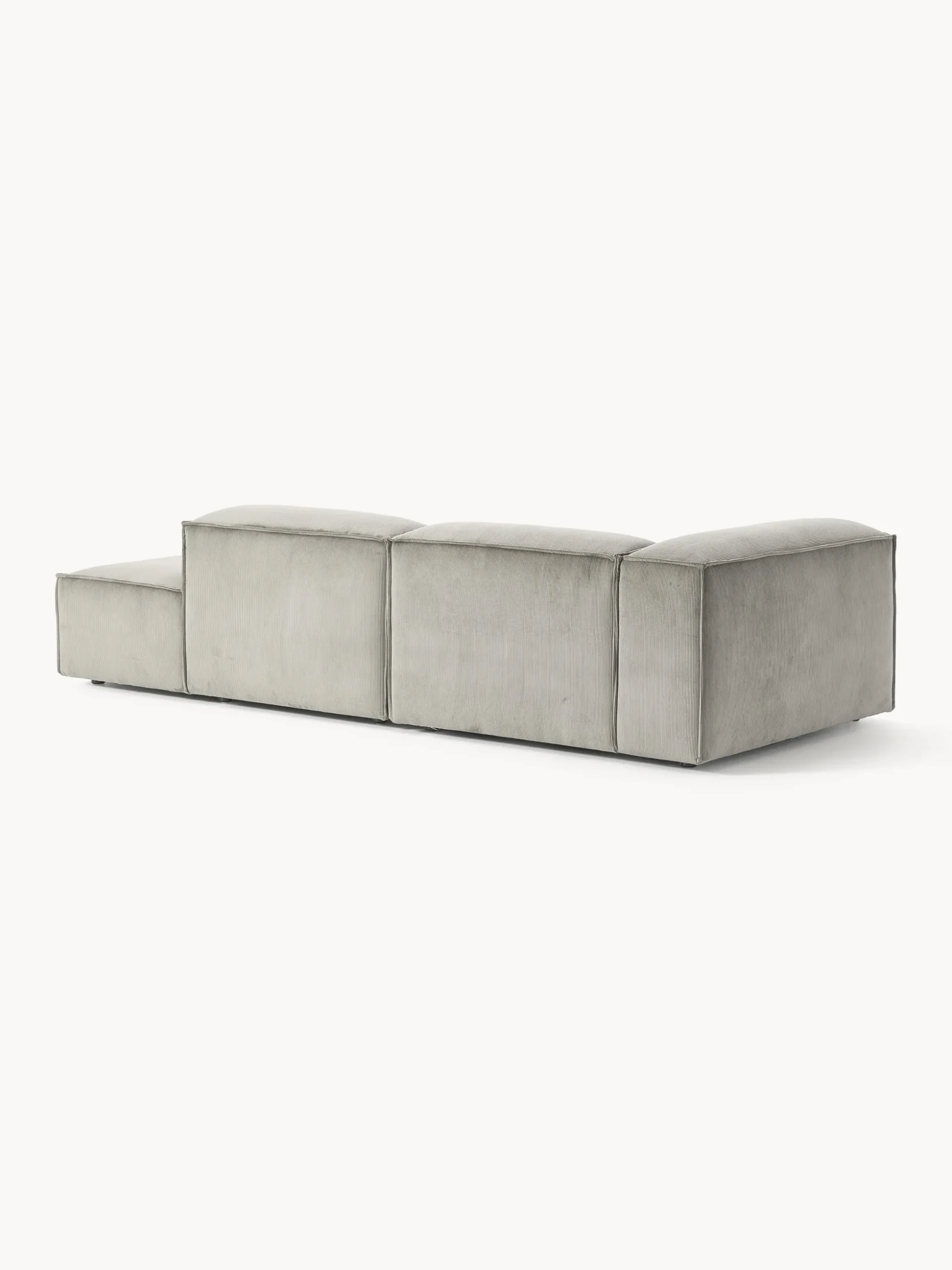 Chaise longue componibile in velluto a coste Lennon