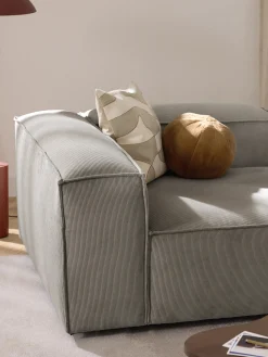 Chaise longue componibile in velluto a coste Lennon