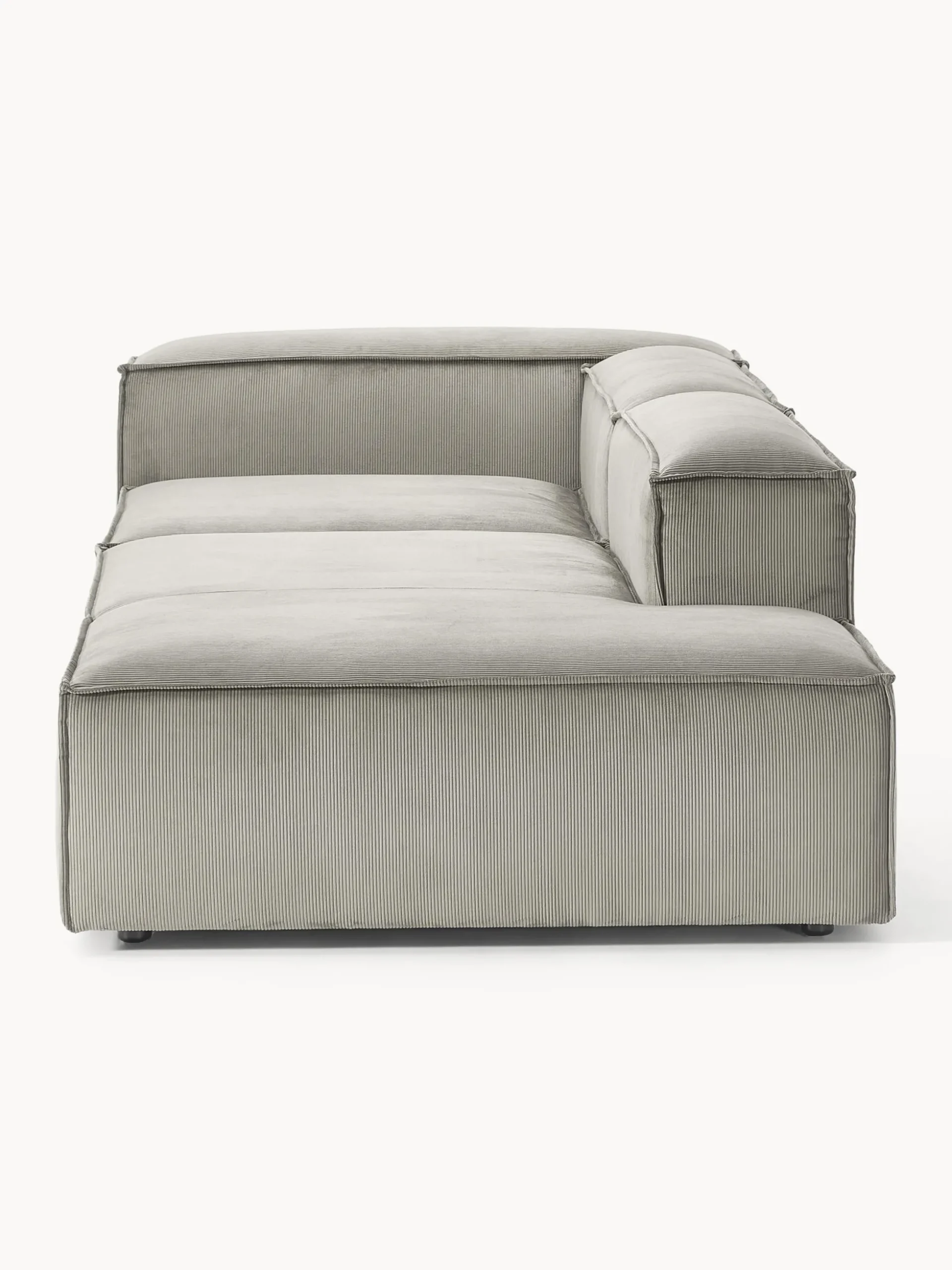 Chaise longue componibile in velluto a coste Lennon
