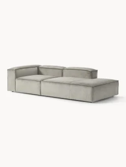Chaise longue componibile in velluto a coste Lennon