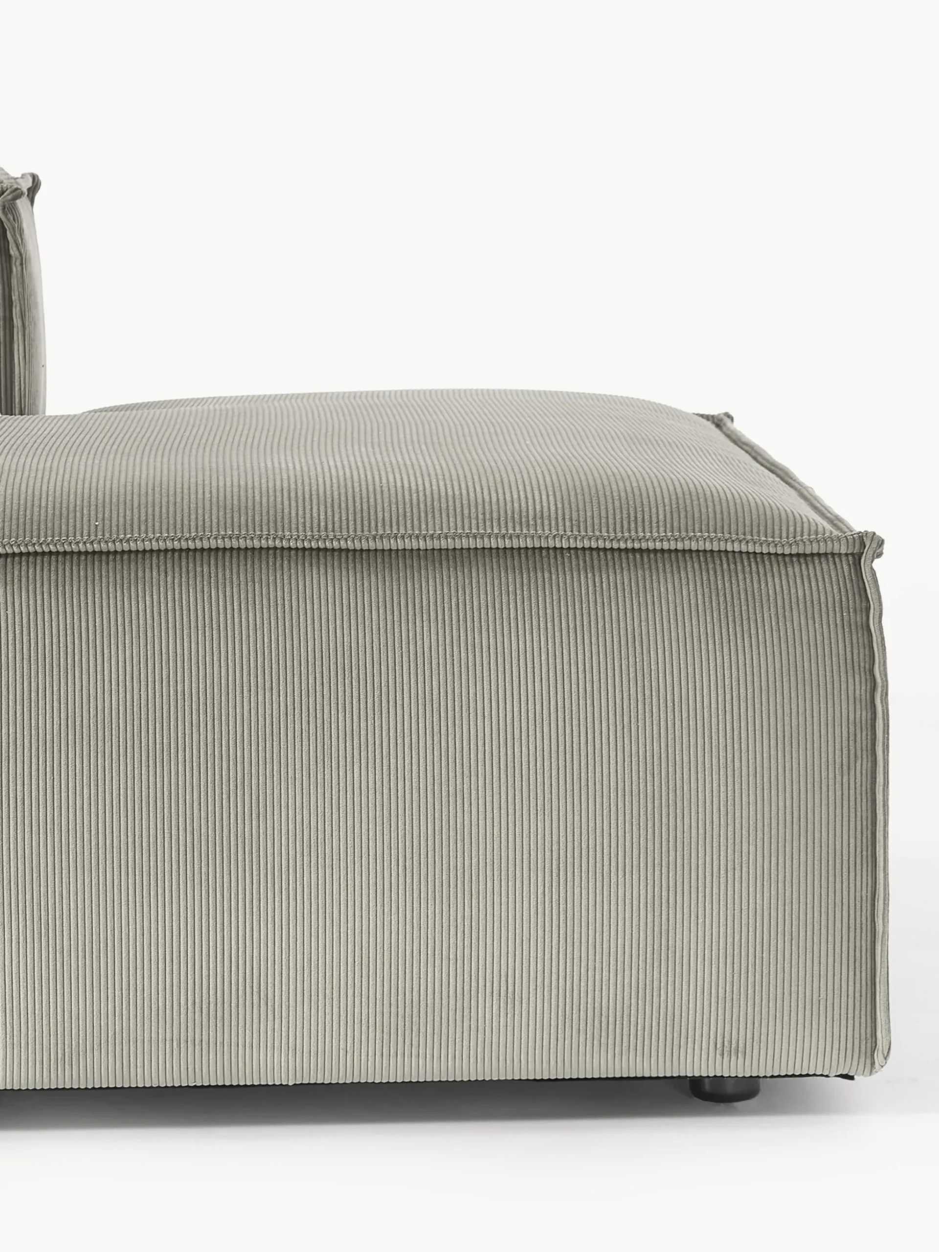 Chaise longue componibile in velluto a coste Lennon