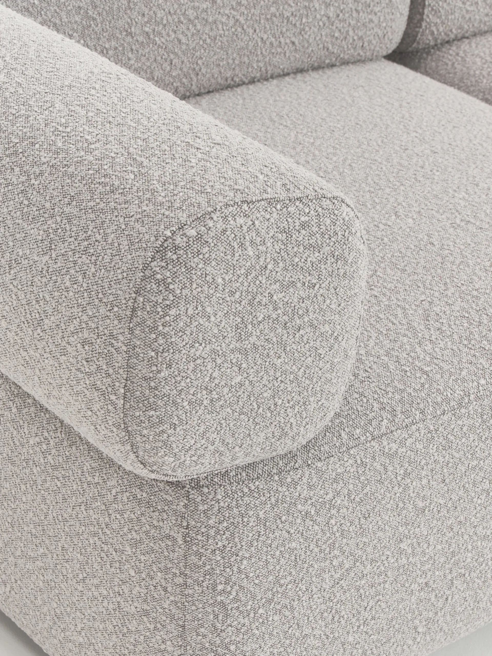 Chaise longue componibile in bouclé Anton