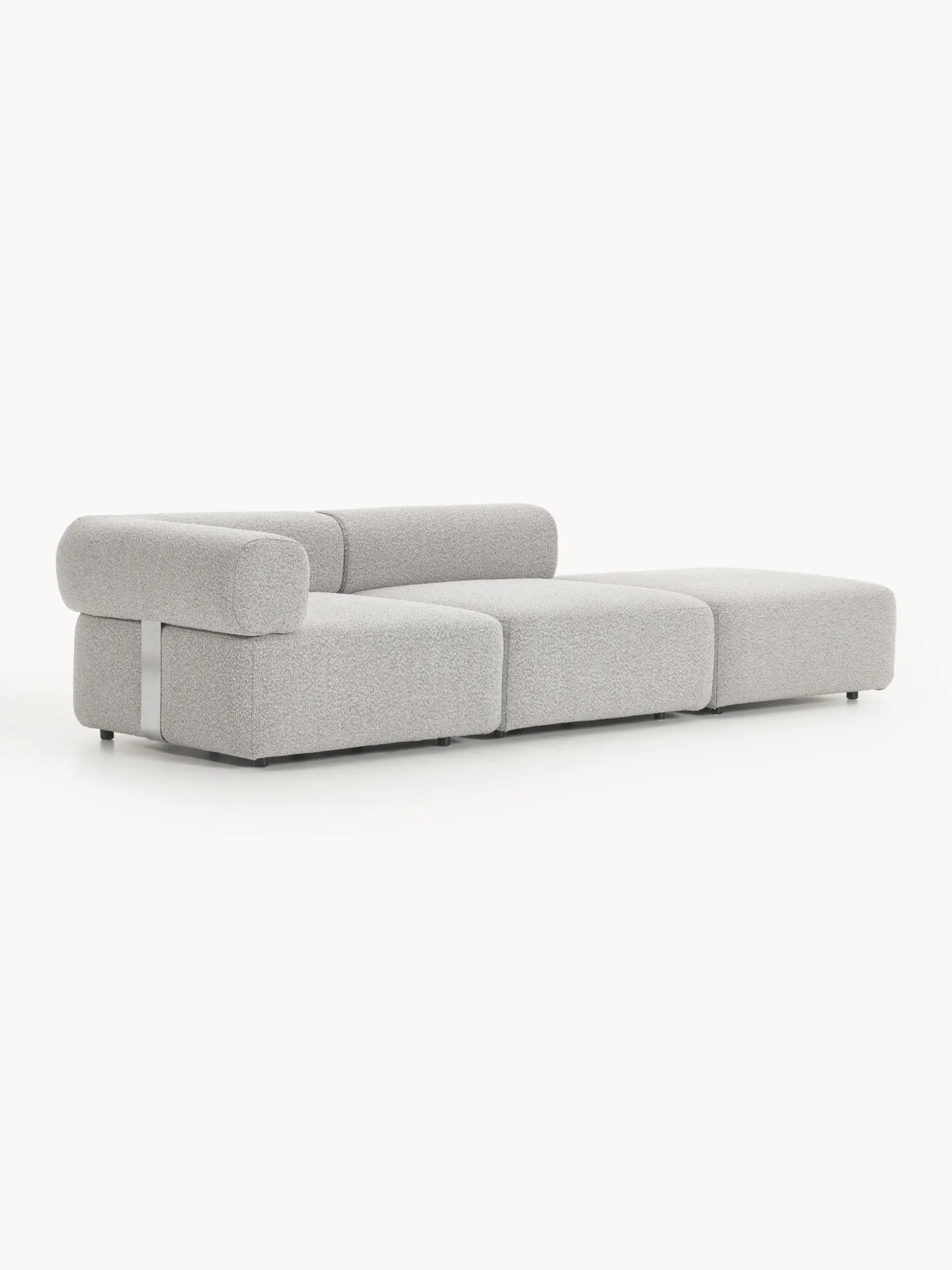 Chaise longue componibile in bouclé Anton