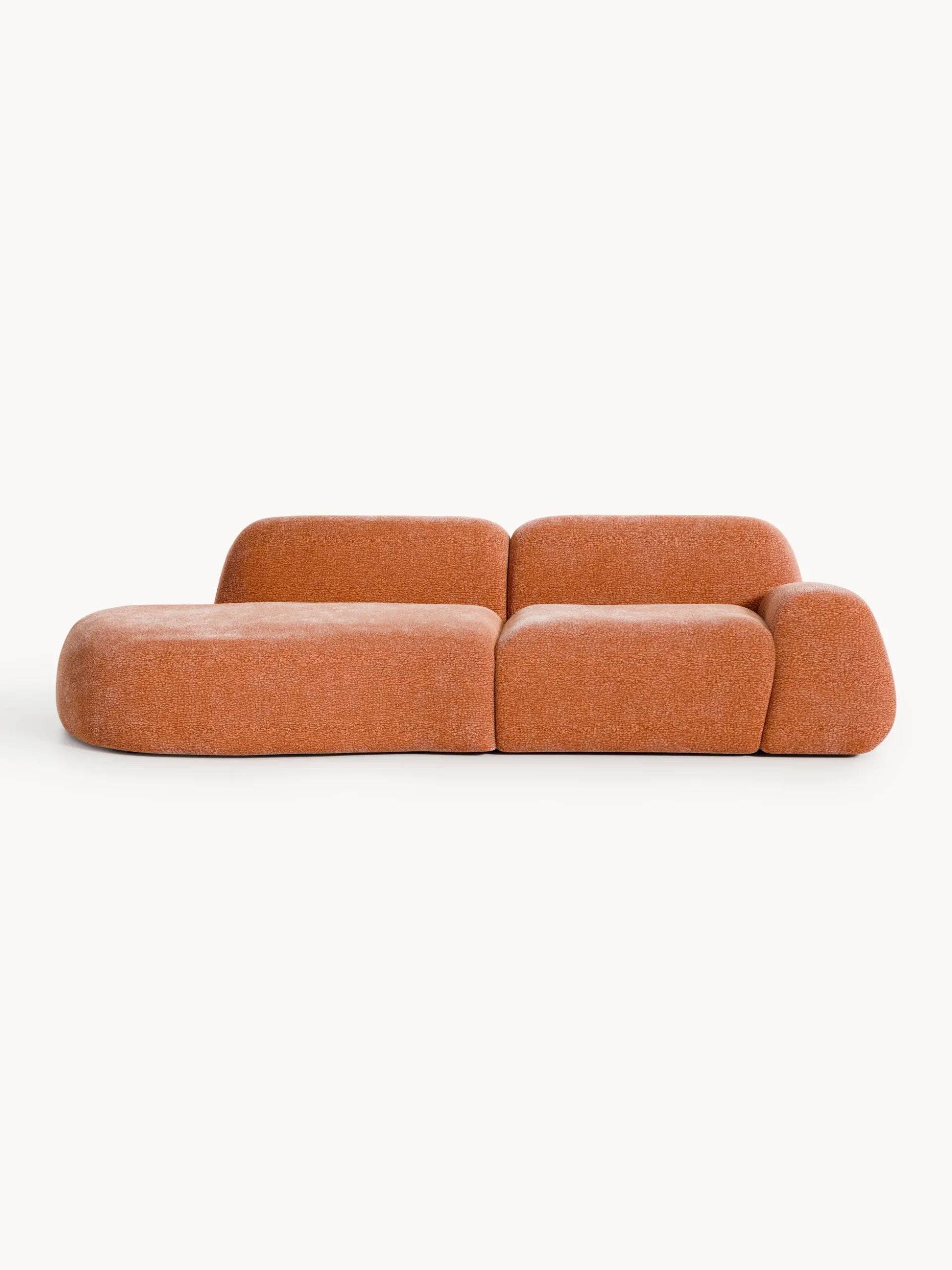 Chaise longue componibile 3 posti in teddy Wolke