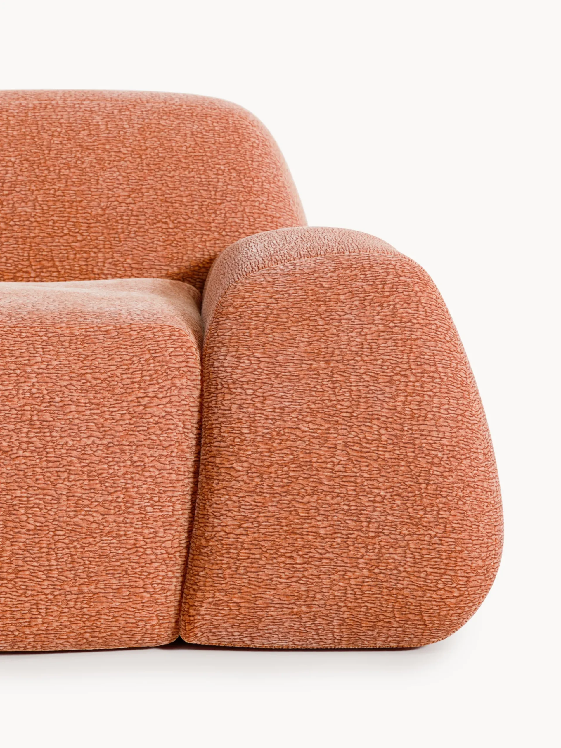 Chaise longue componibile 3 posti in teddy Wolke