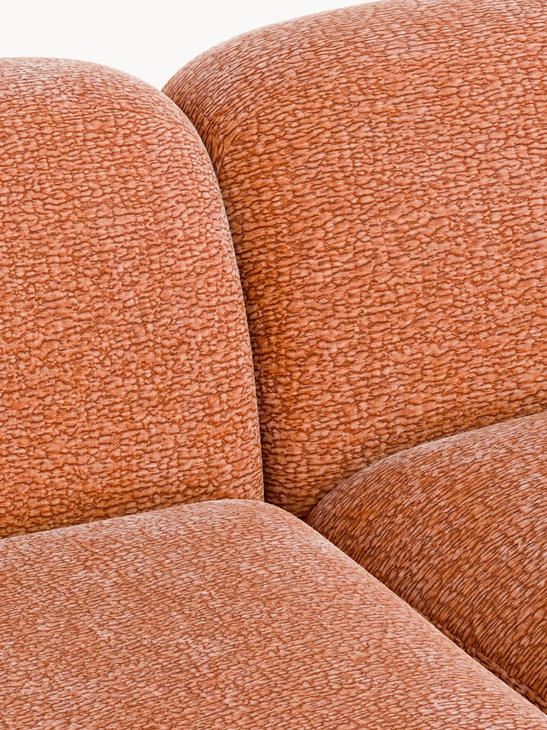 Chaise longue componibile 3 posti in teddy Wolke