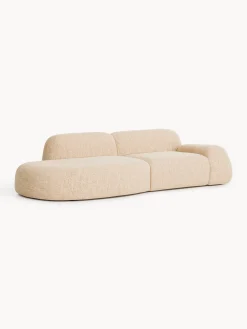 Chaise longue componibile 3 posti in bouclé Wolke