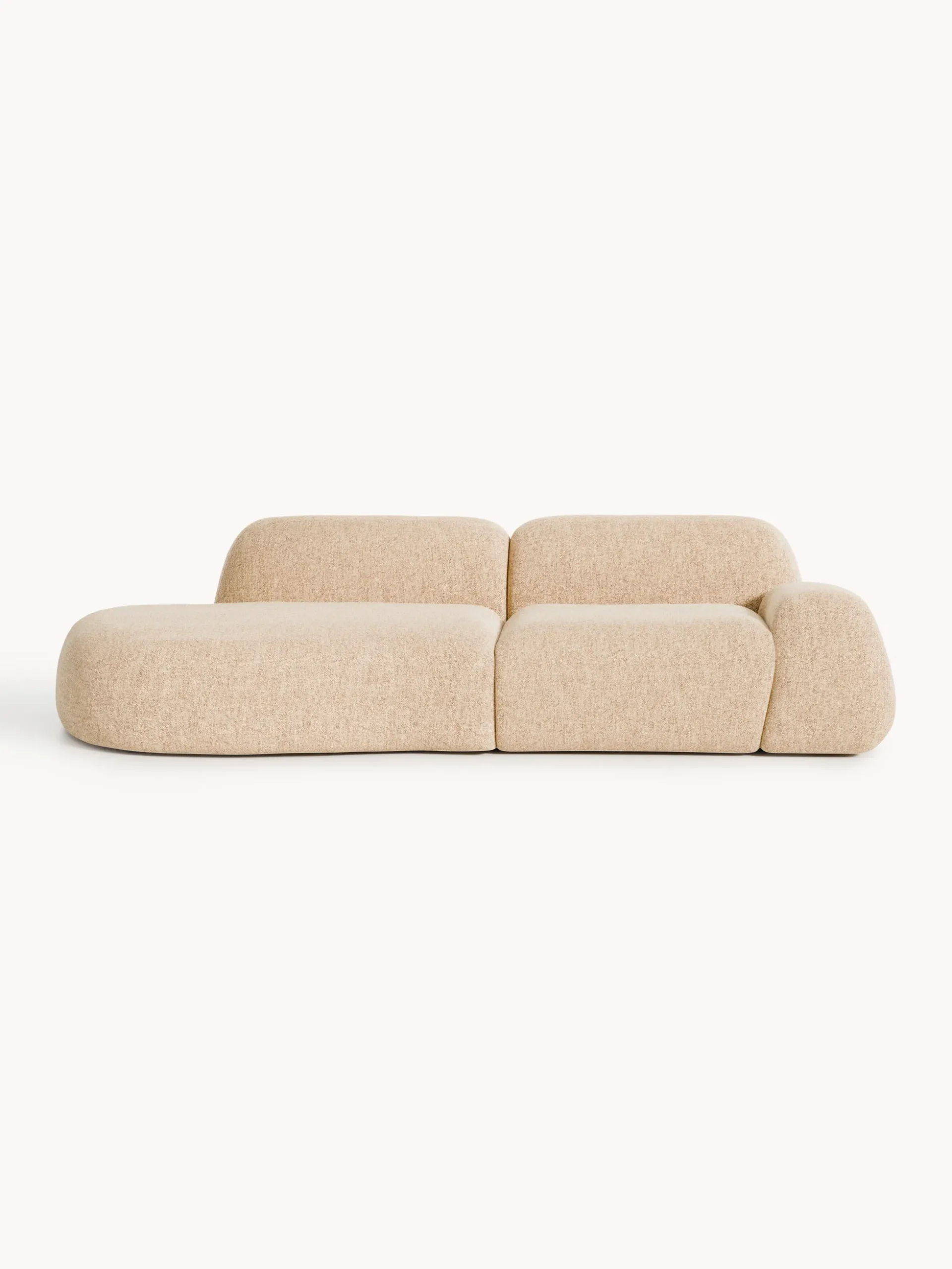 Chaise longue componibile 3 posti in bouclé Wolke