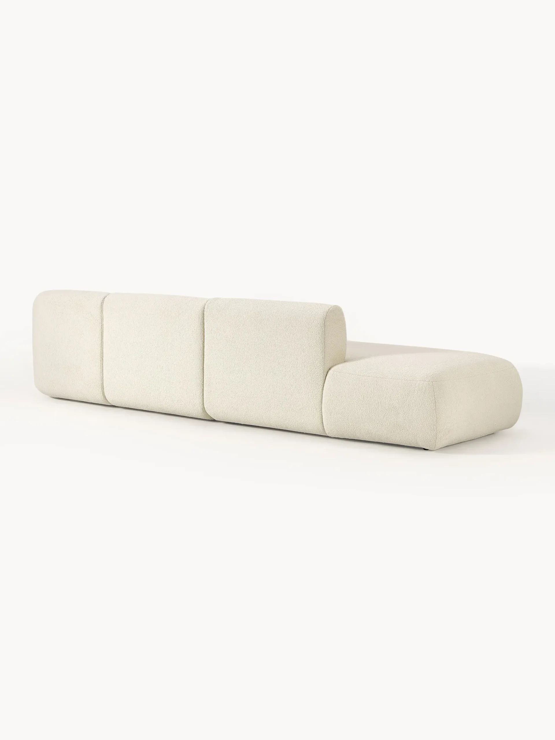 Chaise longue componibile XL in teddy Sofia