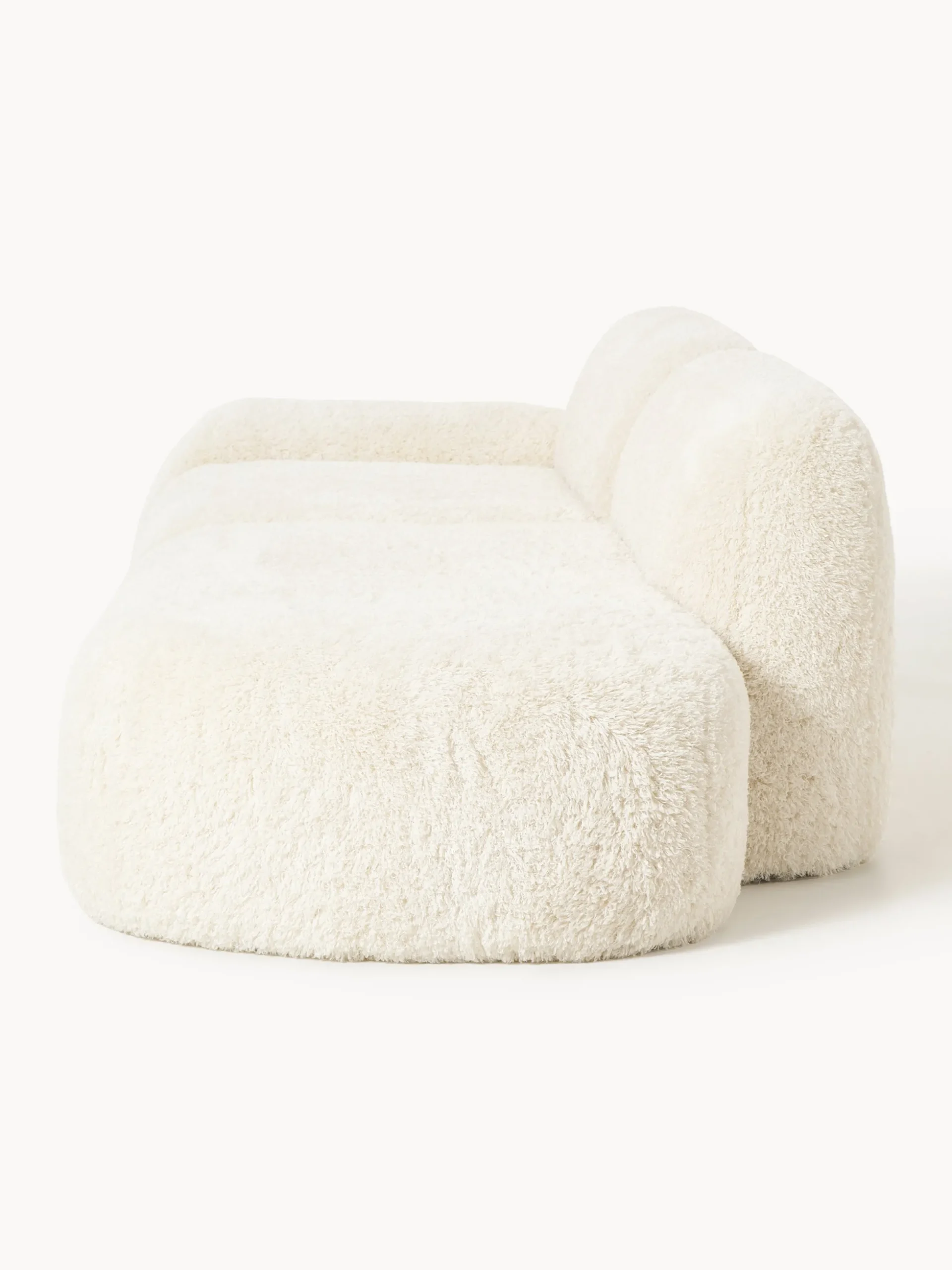 Chaise longue componibile 3 posti in teddy Wolke