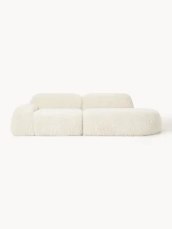 Chaise longue componibile 3 posti in teddy Wolke