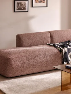 Chaise longue componibile in bouclé Sofia